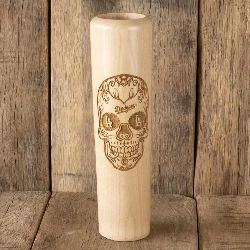 Stainless steel outdoor mug-Los Angeles Dodgers Sugar Skull Dugout Mug® | Baseball Bat Mug