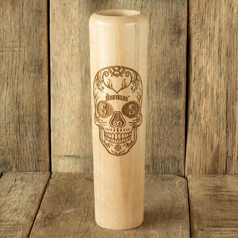 Ombre steel travel mug-Seattle Mariners Sugar Skull Dugout Mug® | Baseball Bat Mug