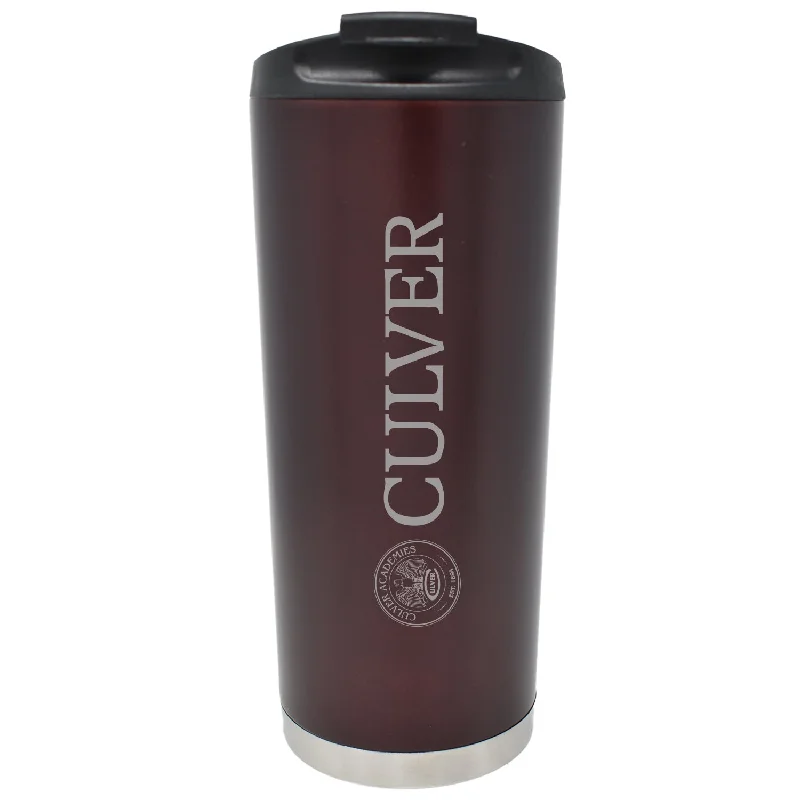 Retro plaid ceramic cup-Vacuum Insulated Tumbler 16oz - Maroon