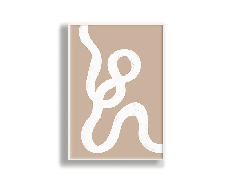 Bohemian loop wall decor-Abstract Lines Left Brown