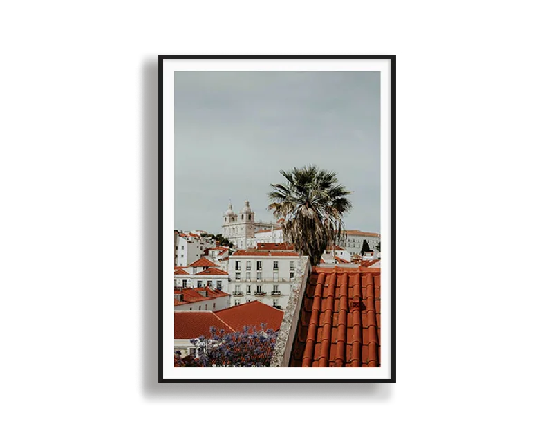 Bamboo weave window shade-Alfama, Portugal