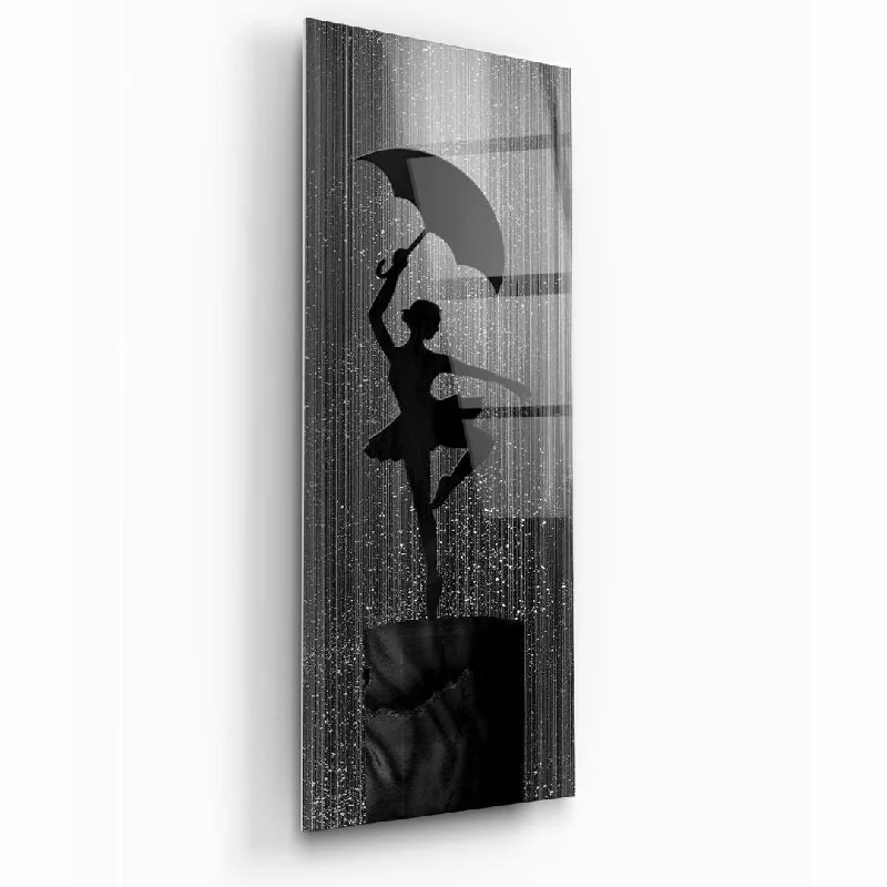 Ceramic jasmine pot-Dancing in the Rain Glass Wall Art