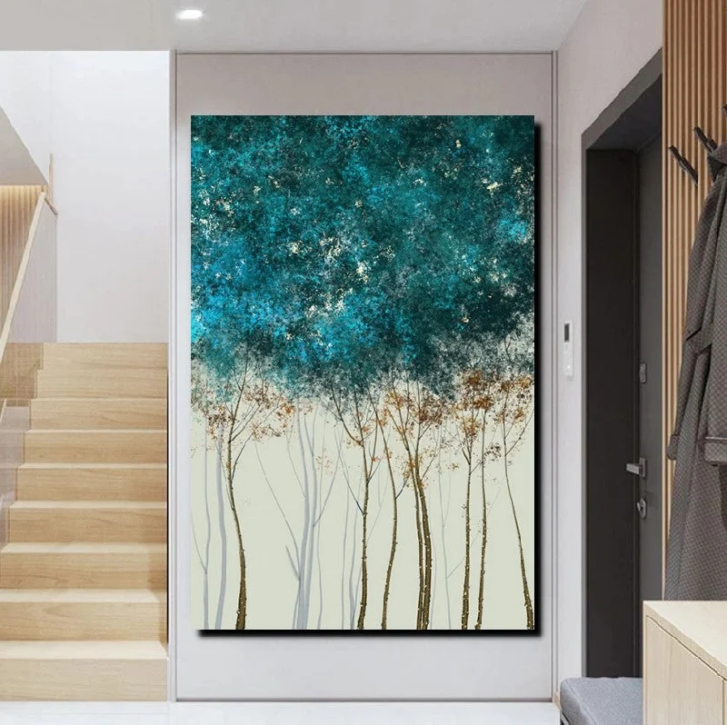 Farmhouse cedar wall art-Dining Room Wall Art Ideas, Buy Canvas Art Online, Tree Paintings, Simple Modern Art, Simple Abstract Art, Large Acrylic Painting on Canvas