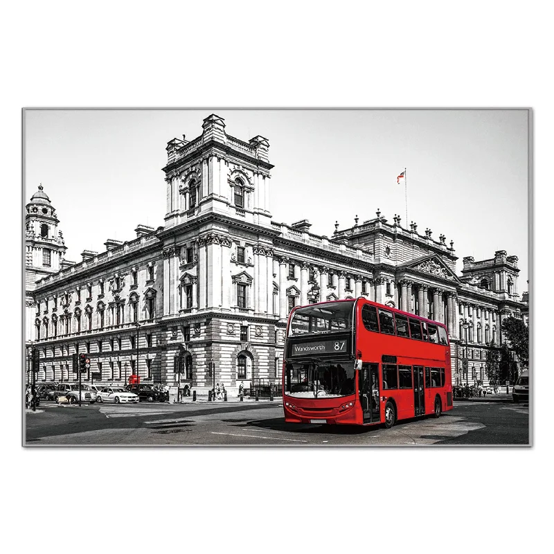 Slate-top floor light-Double-Decker in London Acrylic Framed Wall Art