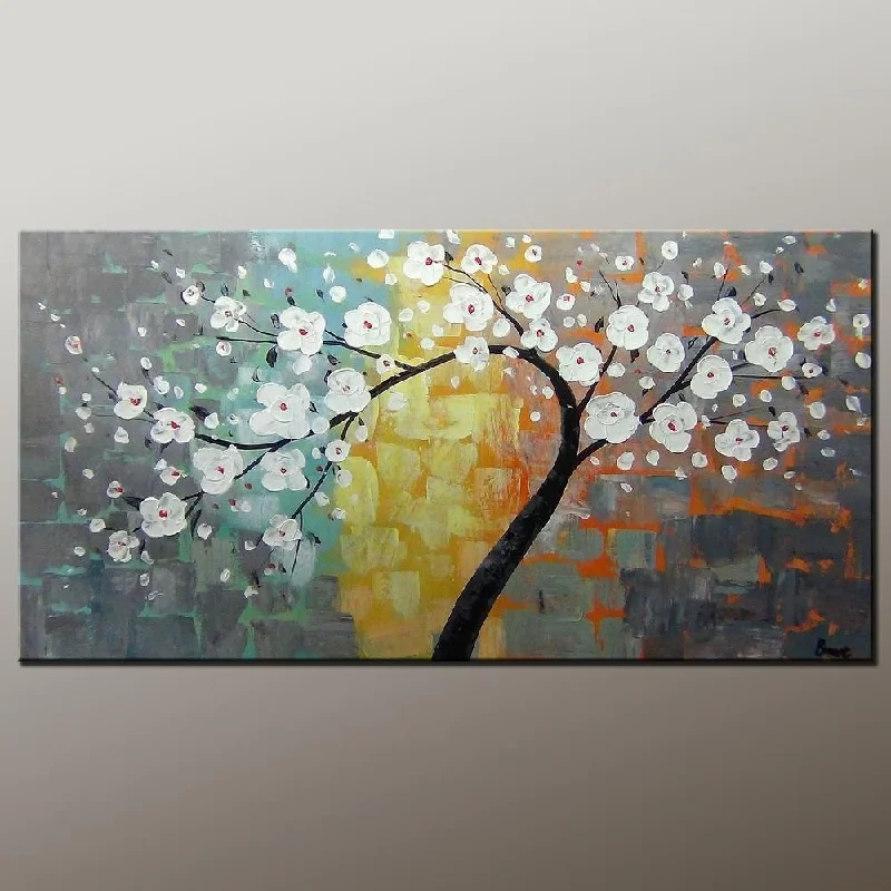 Bohemian knot wall tapestry-Flower Tree Art, Wall Painting, Abstract Art Painting, Canvas Wall Art, Bedroom Wall Art, Canvas Art, Modern Art, Contemporary Art