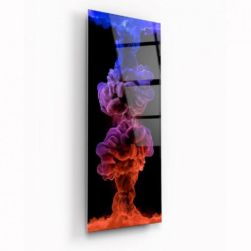 Slate-top table lamp-Fusion of Flames Glass Wall Art