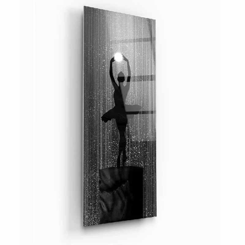 Modern line canvas art-Luminous Elegance Glass Wall Art