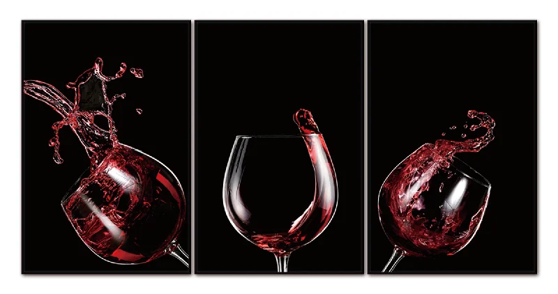 Modern line wall print-Red Wine Celebration Acrylic Wall Art