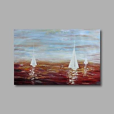 Bamboo grid wall panel-Sail Boat Painting, Canvas Painting, Wall Art Decor, Abstract Art, Canvas Wall Art, Art on Canvas