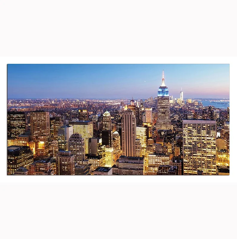 Farmhouse cedar wall decor-Skyline Over Manhattan Acrylic Print Unframed Wall Art