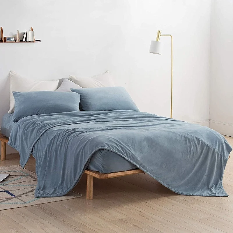 Breathable mattress cover-Baby Bird - Coma Inducer® Sheets - Smoke Blue