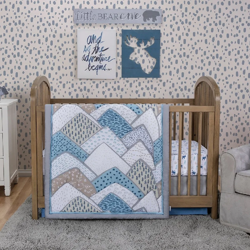 Cozy wool throw blanket-Big Sky 4 Piece Crib Bedding Set