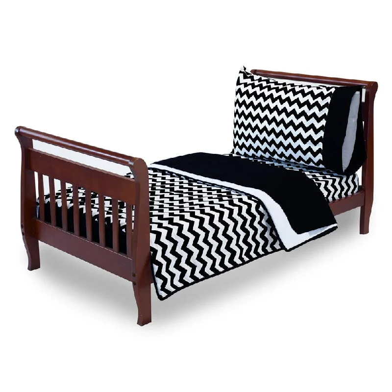 Cooling bamboo bed sheets-Chevron Toddler Bedding Set