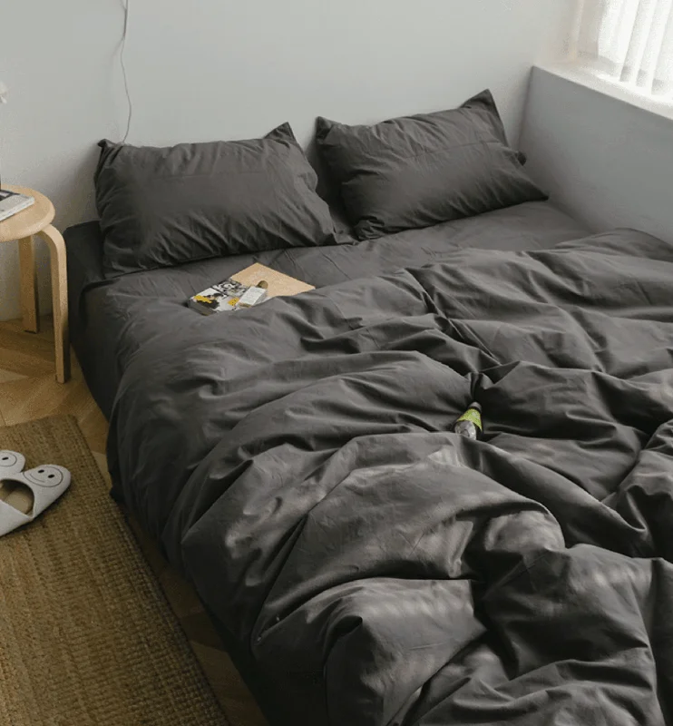 Luxe knit comforter-Earth Tone Bedding Set / Gray