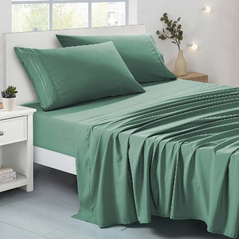 Anti-allergy bed topper-JCrown 3-4 piece sheet set-Teal