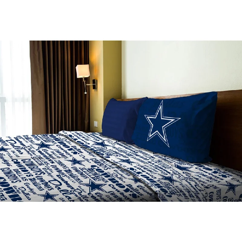 Natural bamboo quilt-NFL 820 Cowboys Anthem Twin Sheet Set