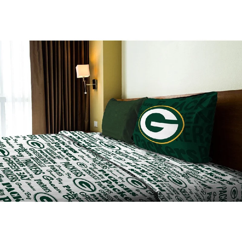 Smooth jersey sheet set-NFL 820 Packers Anthem Twin Sheet Set