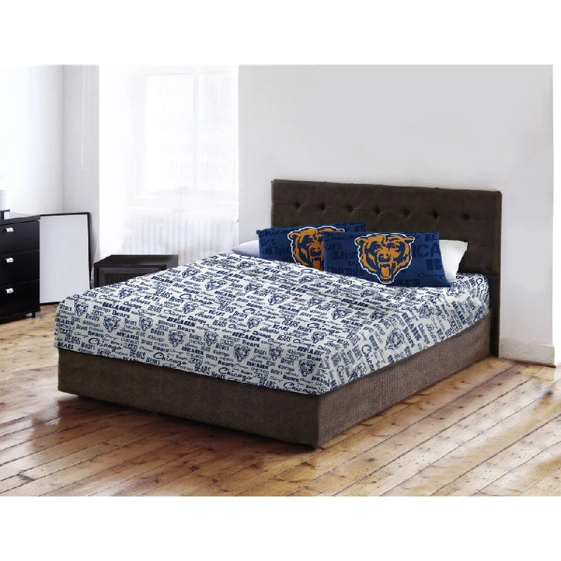 Anti-slip bed cover-NFL 821 Bears Anthem Full Sheet Set