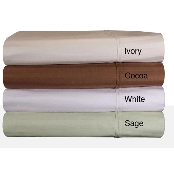 Plush fleece quilt-Sateen Cotton 300 Thread Count Woven Stripe Sheet Set