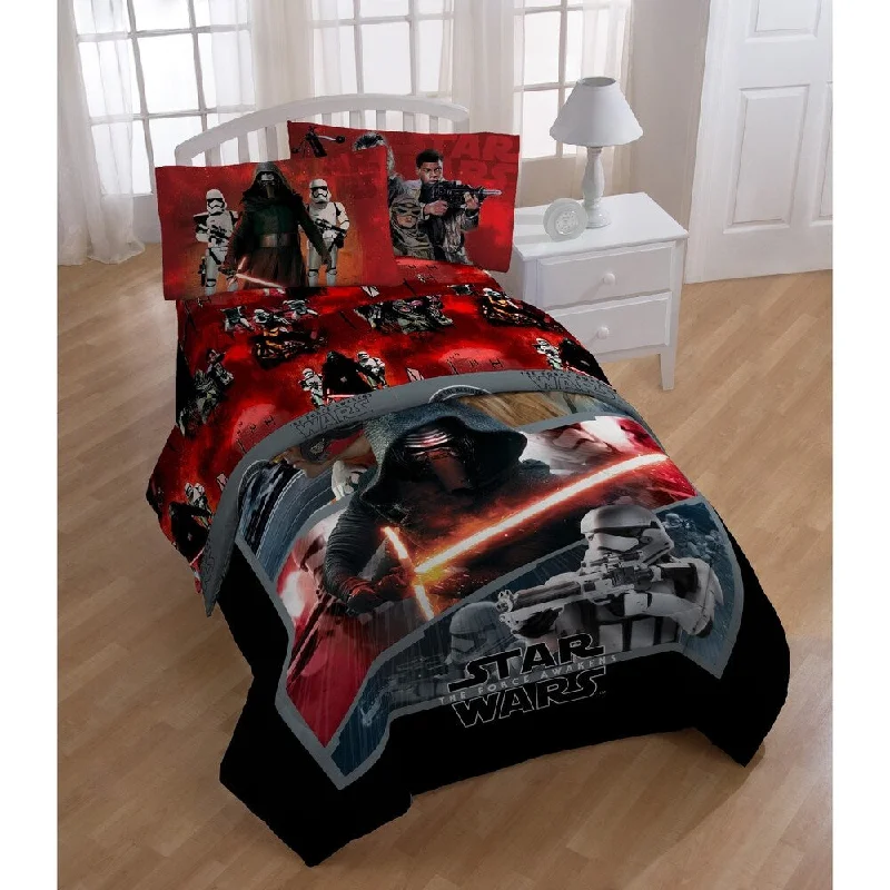 Floral linen duvet cover-Star Wars Ep7 Millennium Falcon 3 Piece Twin Sheet Set