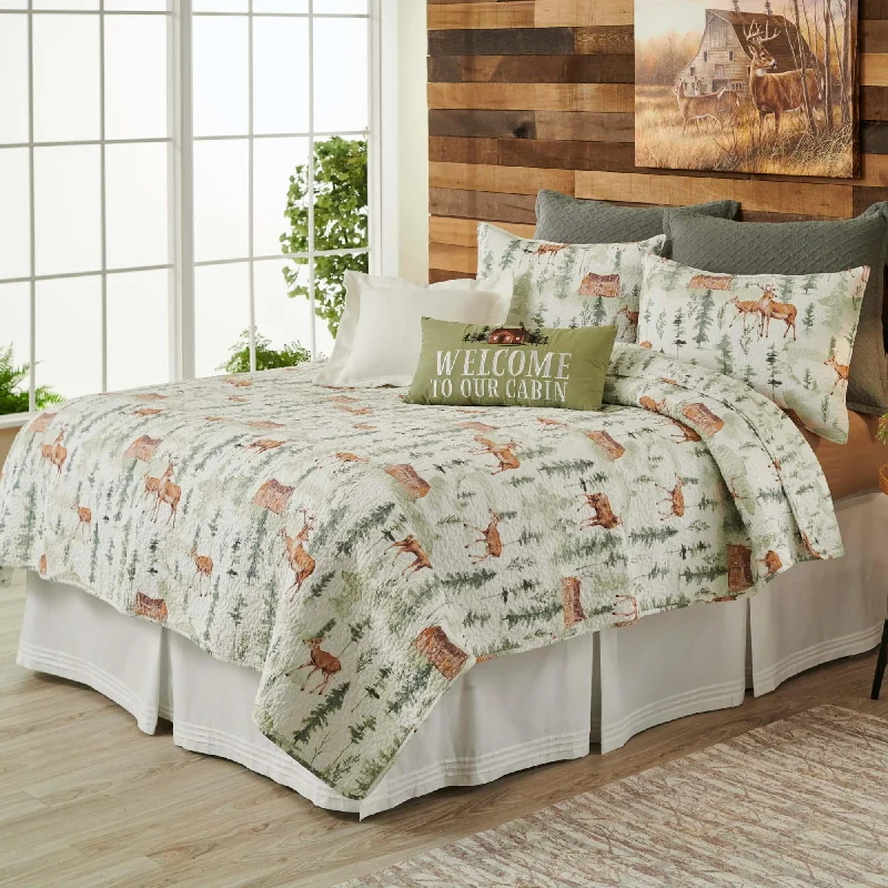 Anti-slip bedspread-Forest Home Quilt