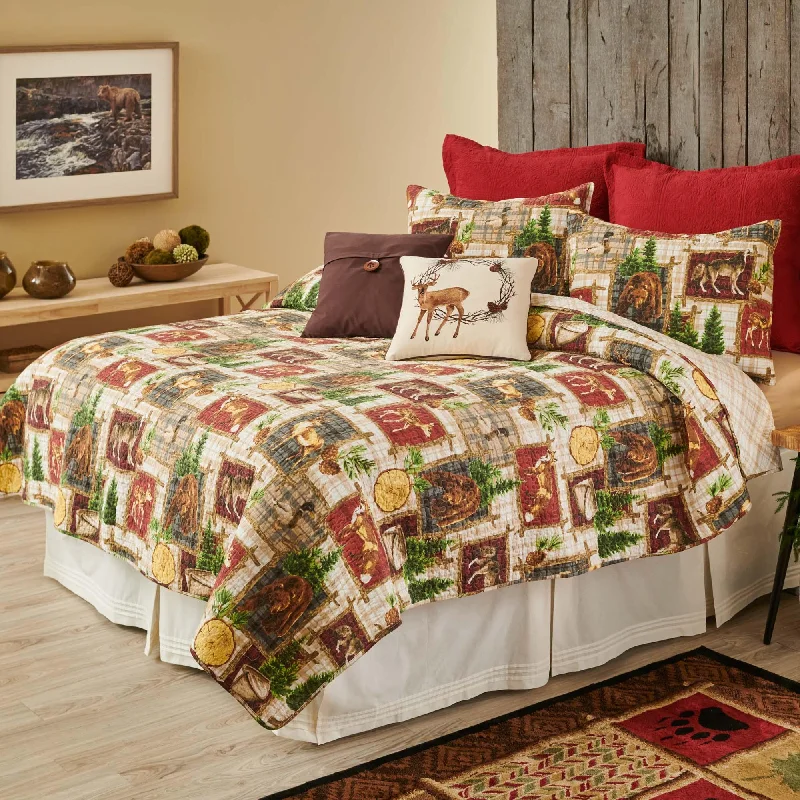 Plush wool comforter-Wildlife Delight Quilt