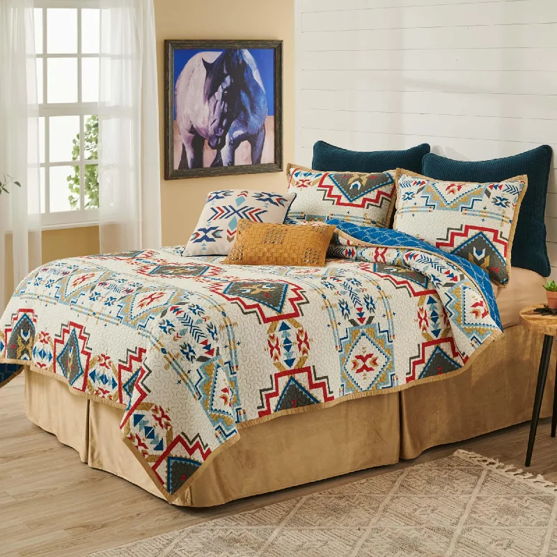 Cozy chenille bed throw-Desert Oasis Quilt