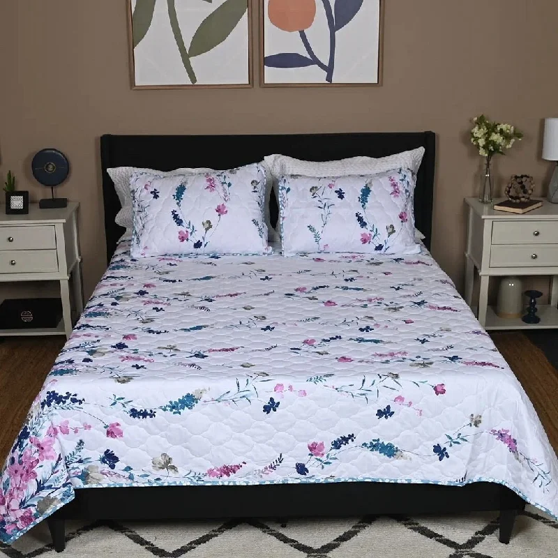 Soft tencel pillowcase-3pc Disperse Print Quilt Set Soft Cozy Quilt Set 1 Quilt, 2 Shams