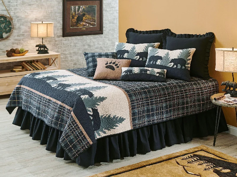 Warm fleece bed blanket-Walk the Path—Bear