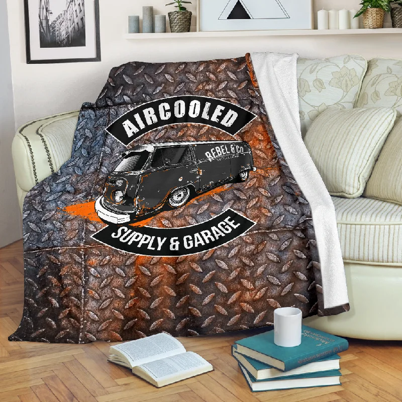 Soft percale throw-Aircooled Supply & Garage Fleece Blanket