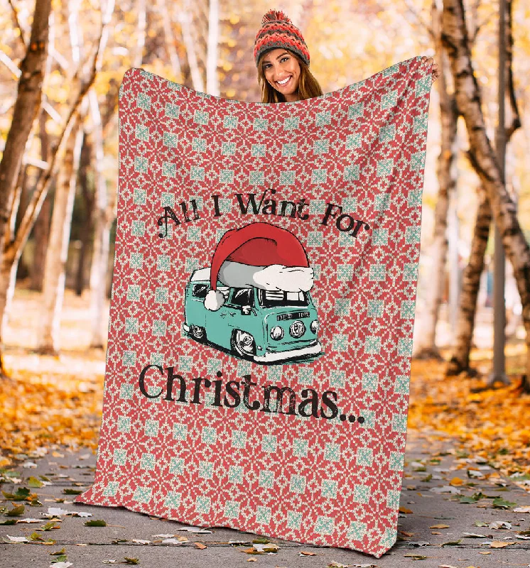 All-season cotton bedspread-All I Want For Christmas Bay Blanket