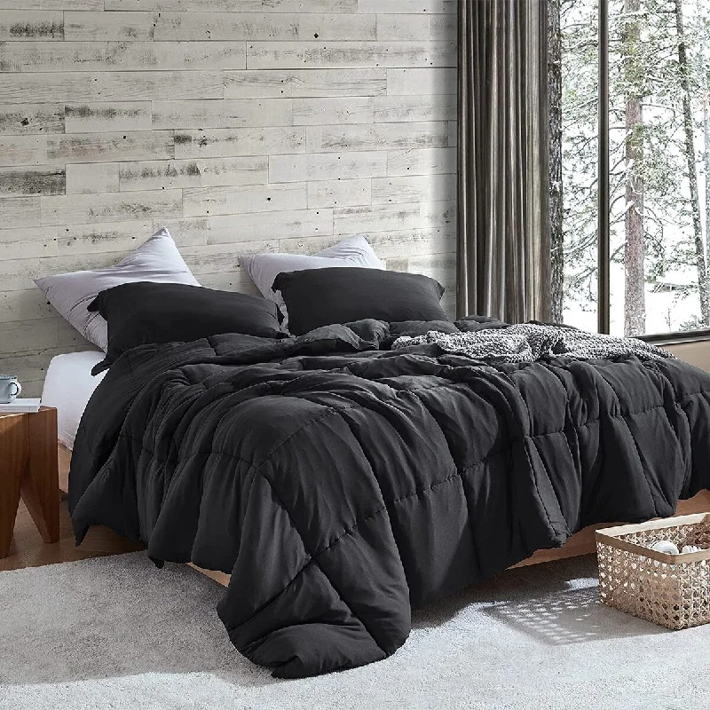 Breathable bed pad-Better Than Butter - Coma Inducer® Oversized Comforter Set - Black