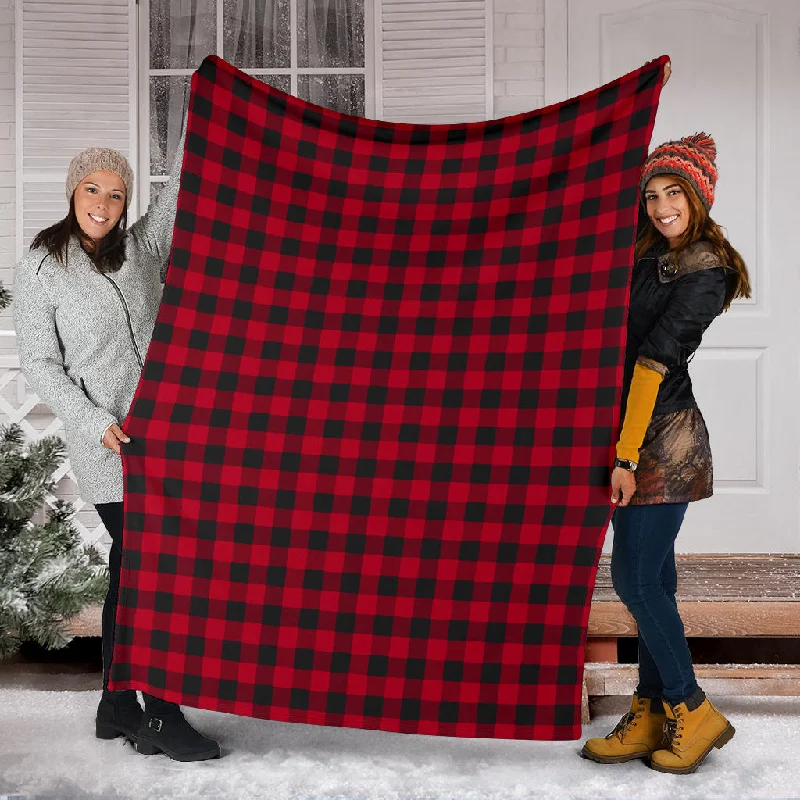 Non-slip bed cover-Buffalo Plaid Fleece Blanket