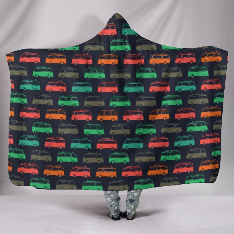 Plush microfiber quilt-Bus Caravan Night