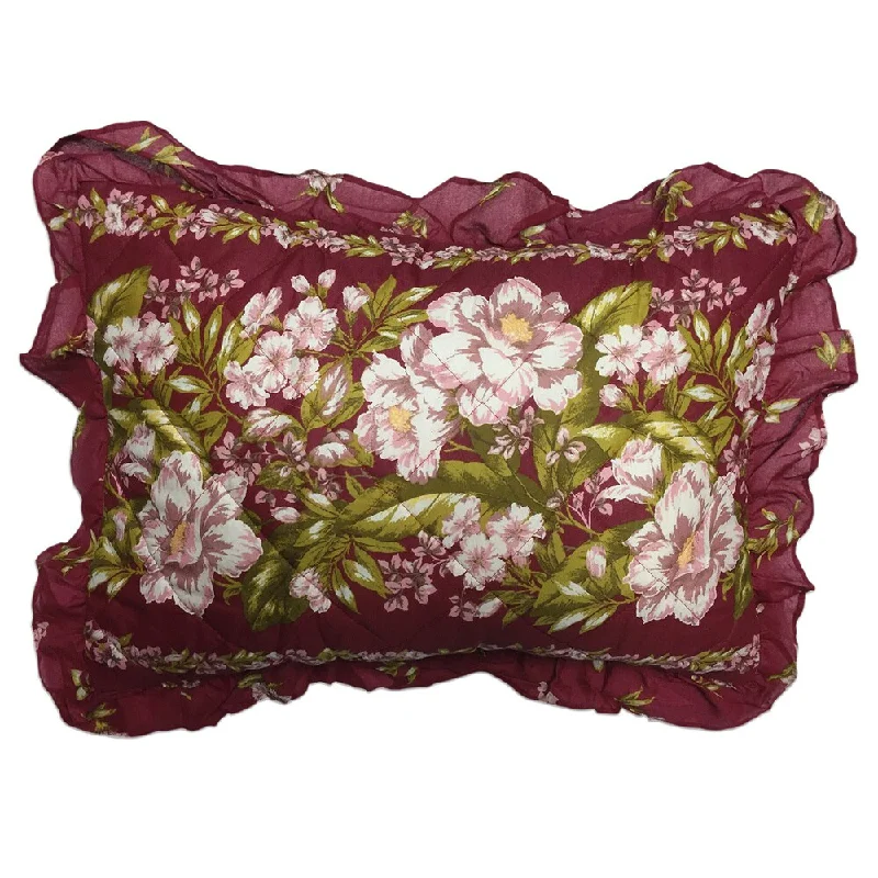 Contoured bamboo pillow-Chelsea Floral Sham