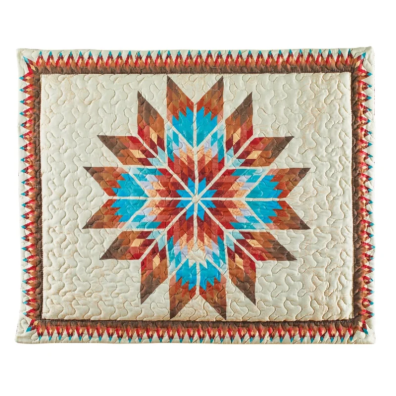 Crisp jersey bedspread-Classic Southwest Cheyenne Star Pattern Pillow Sham