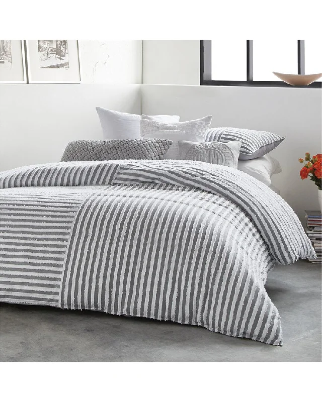 Cooling cotton sheet set-DKNY Clipped Duvet Set