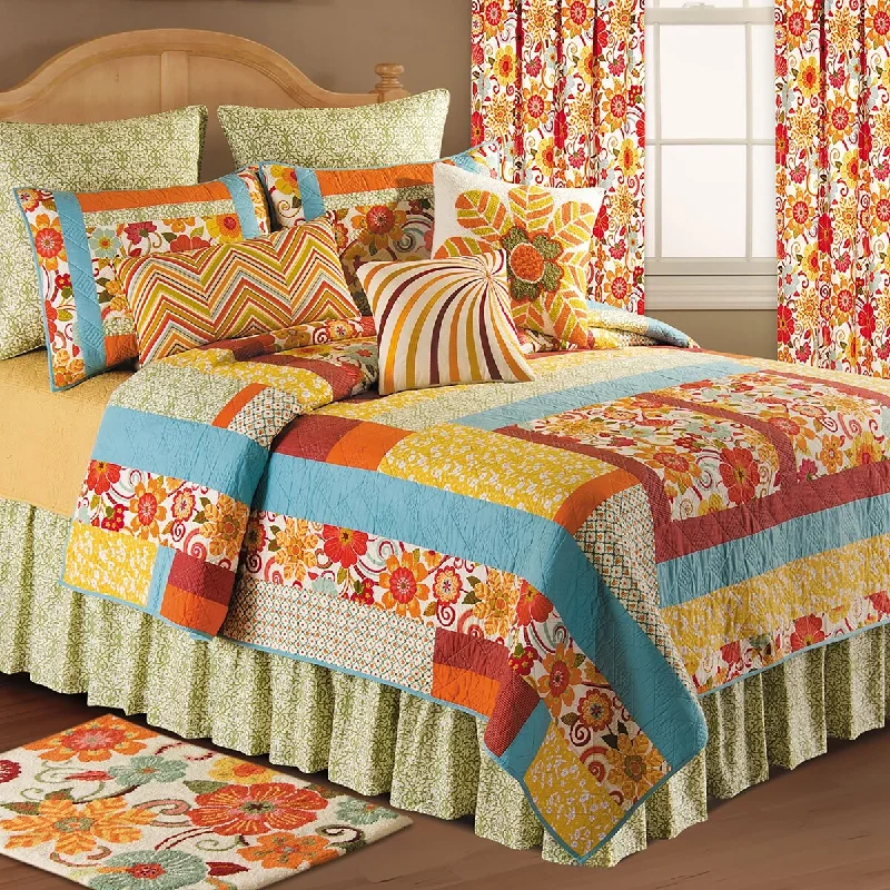 Reversible cotton bedspread-Indie Quilt