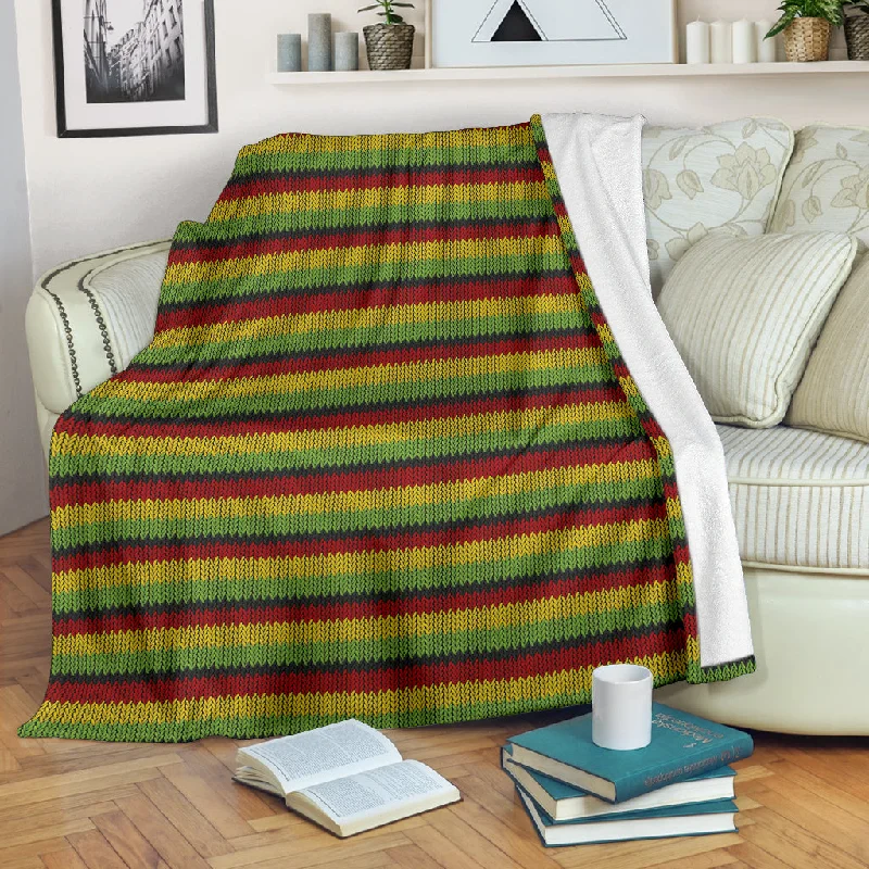 Warm microfiber bed blanket-Jamaican Jam Fleece Blanket