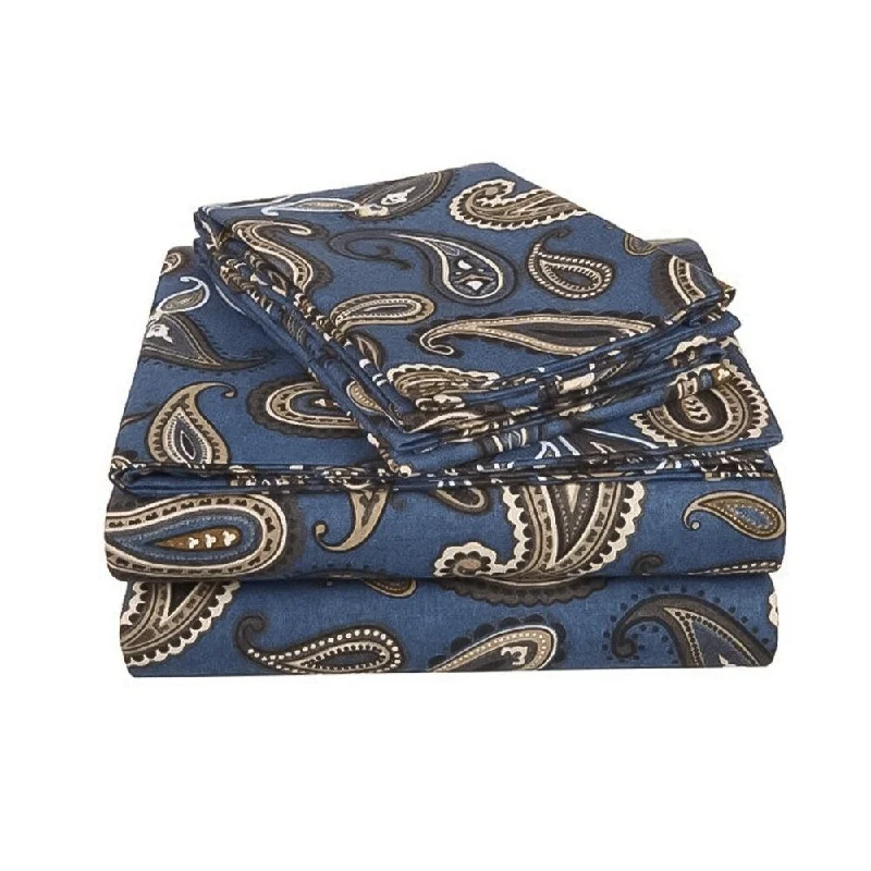 paisley - navy blue