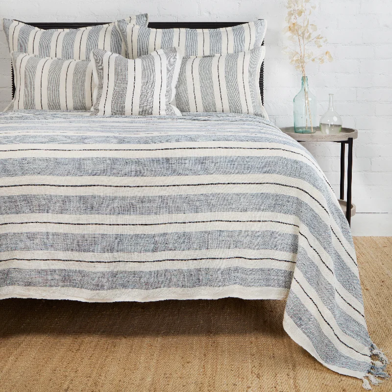 Textured linen quilt set-Laguna Blanket