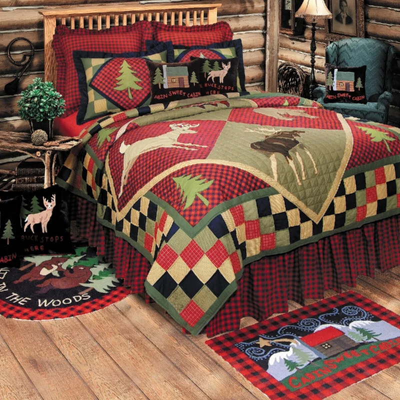 Soft flannel throw-Lodge Quilt