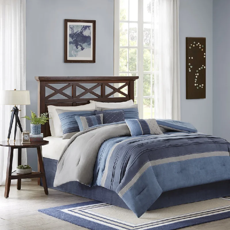 Modern swirl comforter-Madison Park Saban 7-Piece Comforter Set