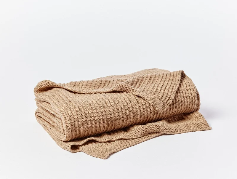 Heavyweight cotton comforter-Madrone Organic Knit Throw