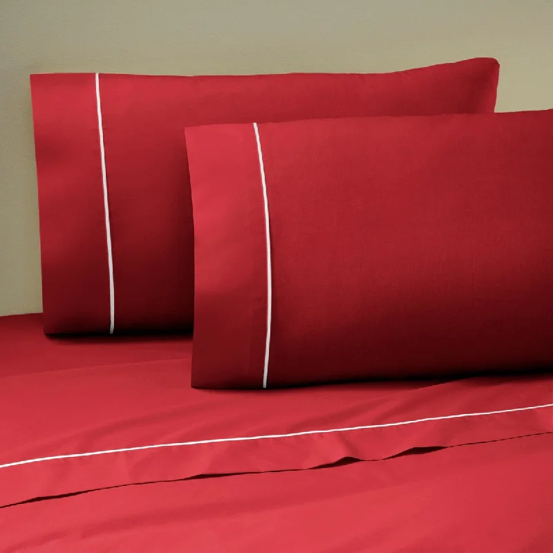 Organic linen quilt set-Martex Pipeline Standard Paprika Pillowcase