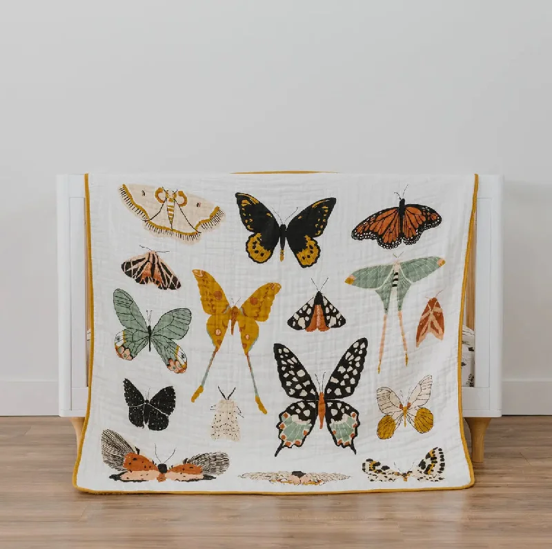 Warm chenille comforter-Butterfly Collector Throw Blanket