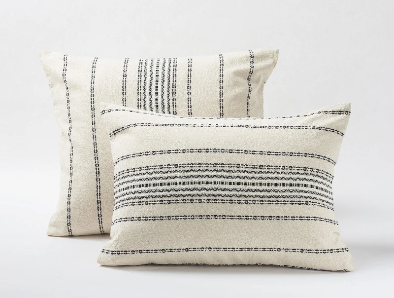 Cooling bamboo bed pillow-Rippled Stripe Organic Sham