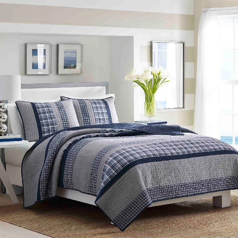 Smooth percale sheet set-Nautica Adelson Quilt