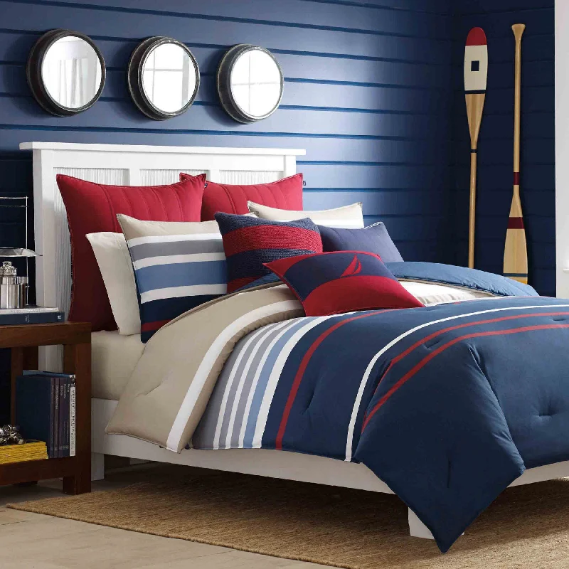 Anti-allergy bed topper-Nautica Bradford Duvet Set