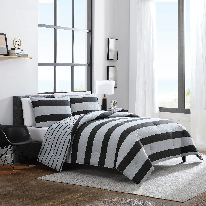 Cozy wool throw blanket-Nautica Lawndale Full/Queen Reversible Comforter And Sham Set